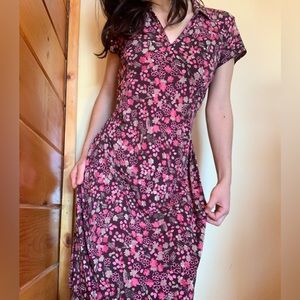 Floral Maternity Midi Dress